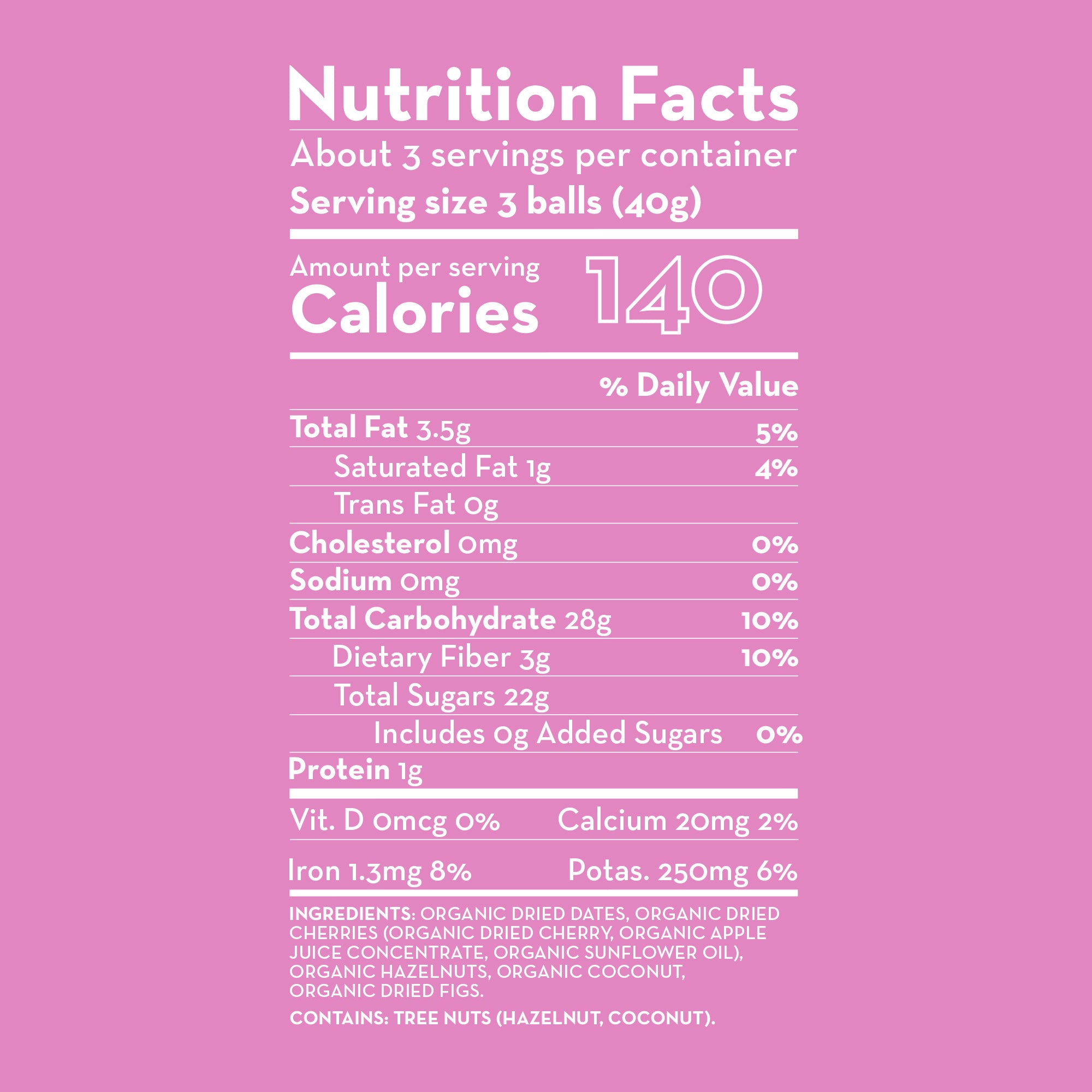ORGANIC CHERRY & HAZELNUT BALLS