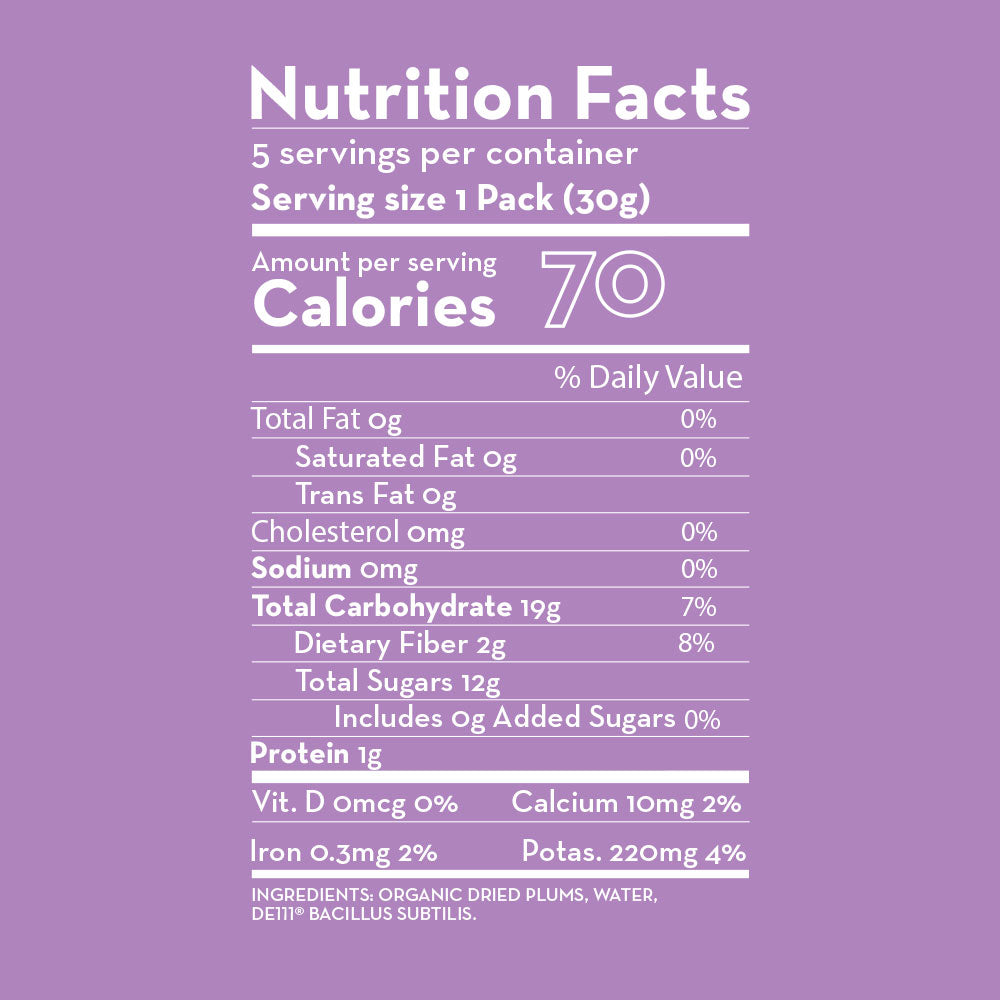 ORGANIC DRIED PLUMS W/ ADDED PROBIOTICS