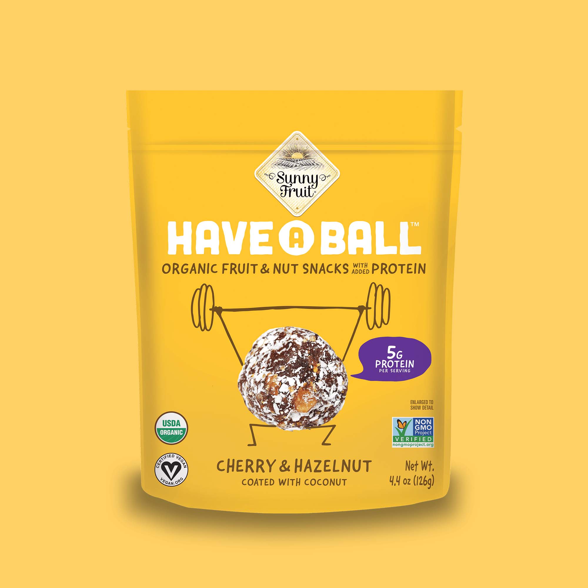 ORGANIC CHERRY & HAZELNUT BALLS W/ ADDED PROTEIN