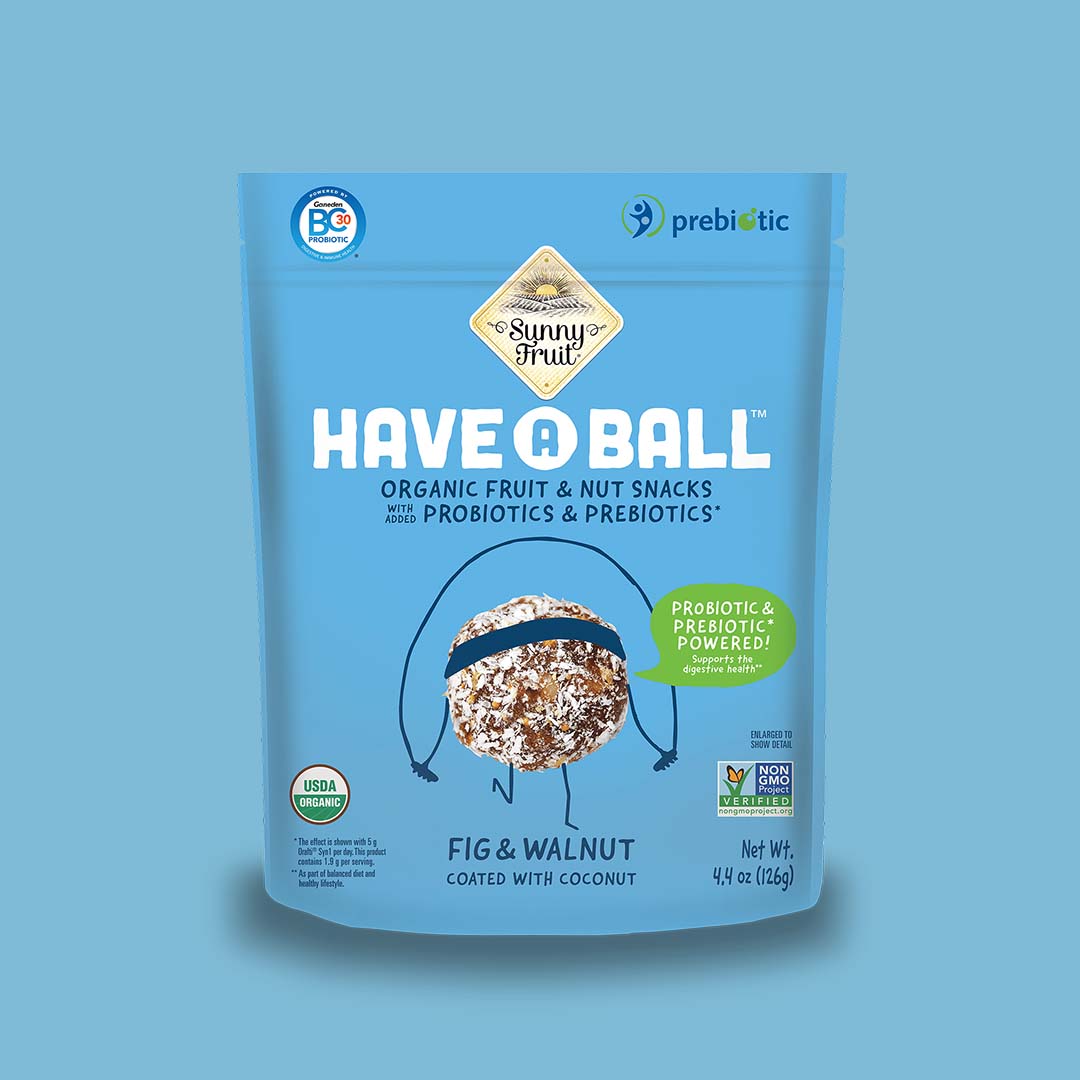 ORGANIC FIG & WALNUT BALLS W/ ADDED PROBIOTICS & PREBIOTICS