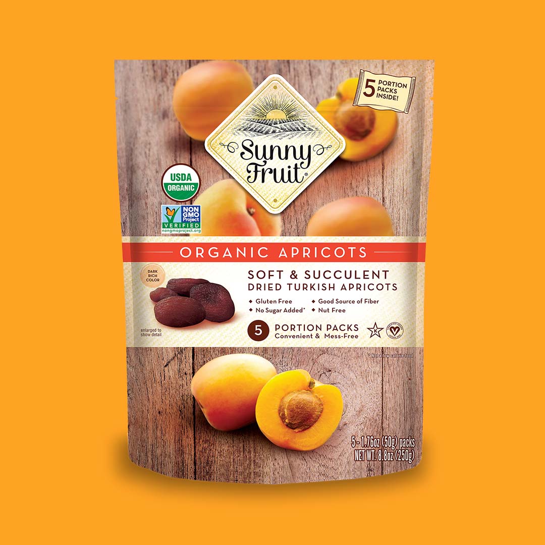 Abricots secs Bio sans sucre ajouté Sunny fruit sachet de 5