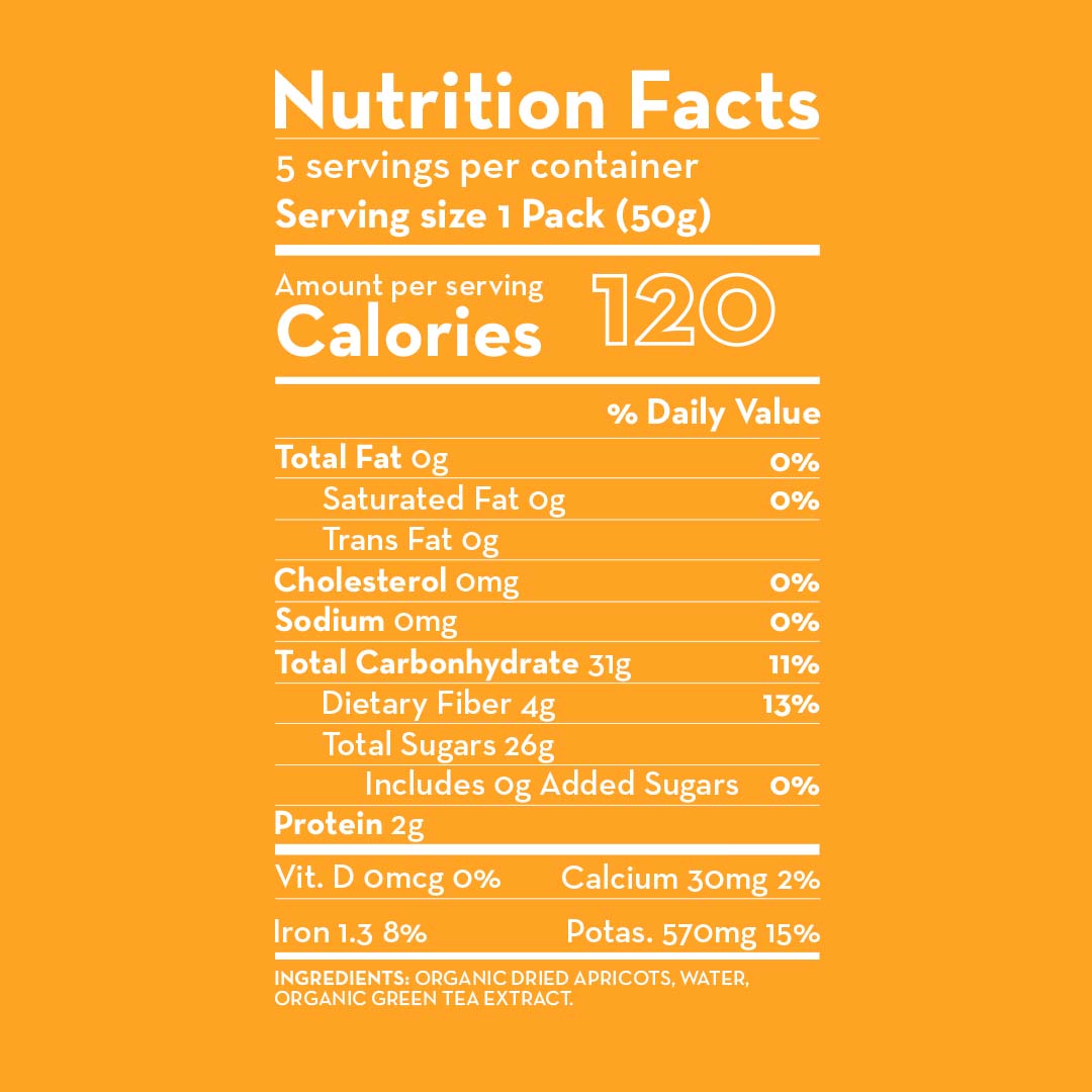 ORGANIC DRIED APRICOTS W/ GREEN TEA