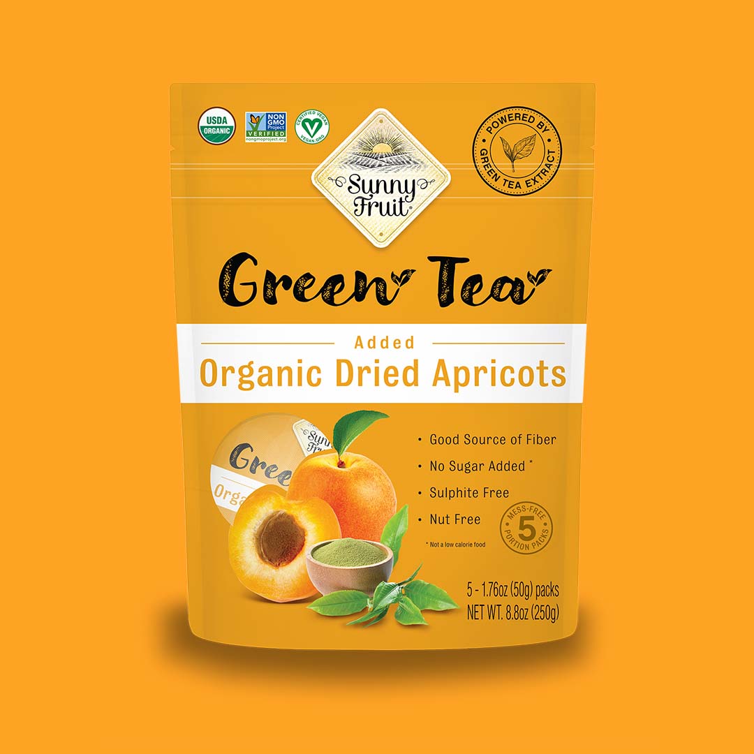 ORGANIC DRIED APRICOTS W/ GREEN TEA