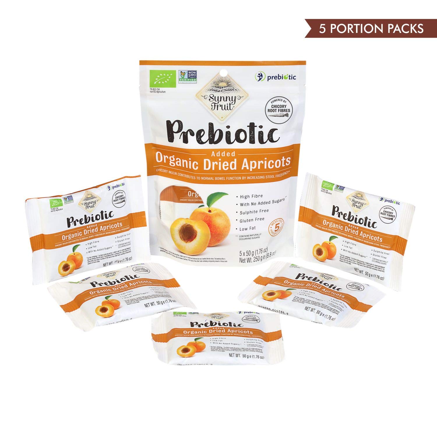 ORGANIC DRIED APRICOTS W/ ADDED PREBIOTICS